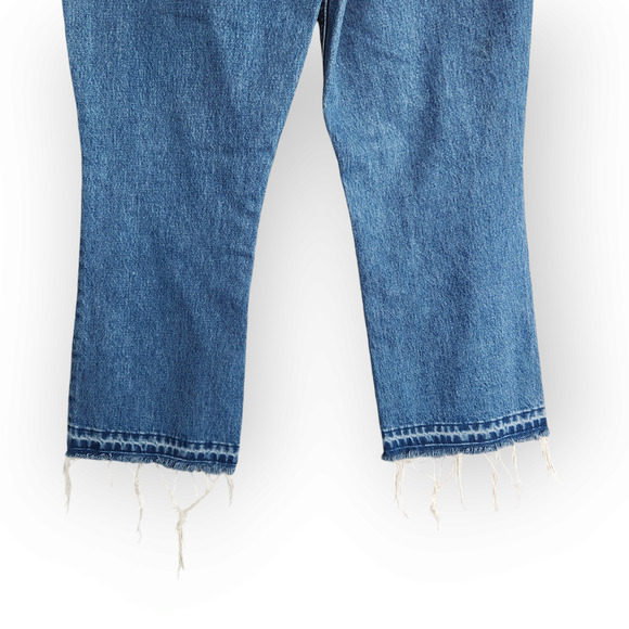 Free People Mid Wash High Waisted Cropped Kick Boot Cut Jeans 29 - Picture 6 of 8